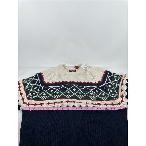 NWT Vintage Britches Great Outdoors Fair Isle Cotton Sweater Men Size Small - Picture 4 of 8